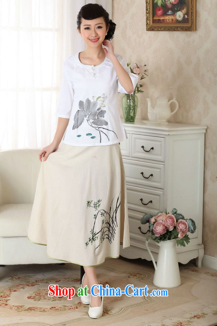 And Jing Ge female body skirt summer ground 100 ethnic wind cotton Ma hand-painted dress skirt P 0011 photo color XL pictures, price, brand platters! Elections are good character, the national distribution, so why buy now enjoy more preferential! Health
