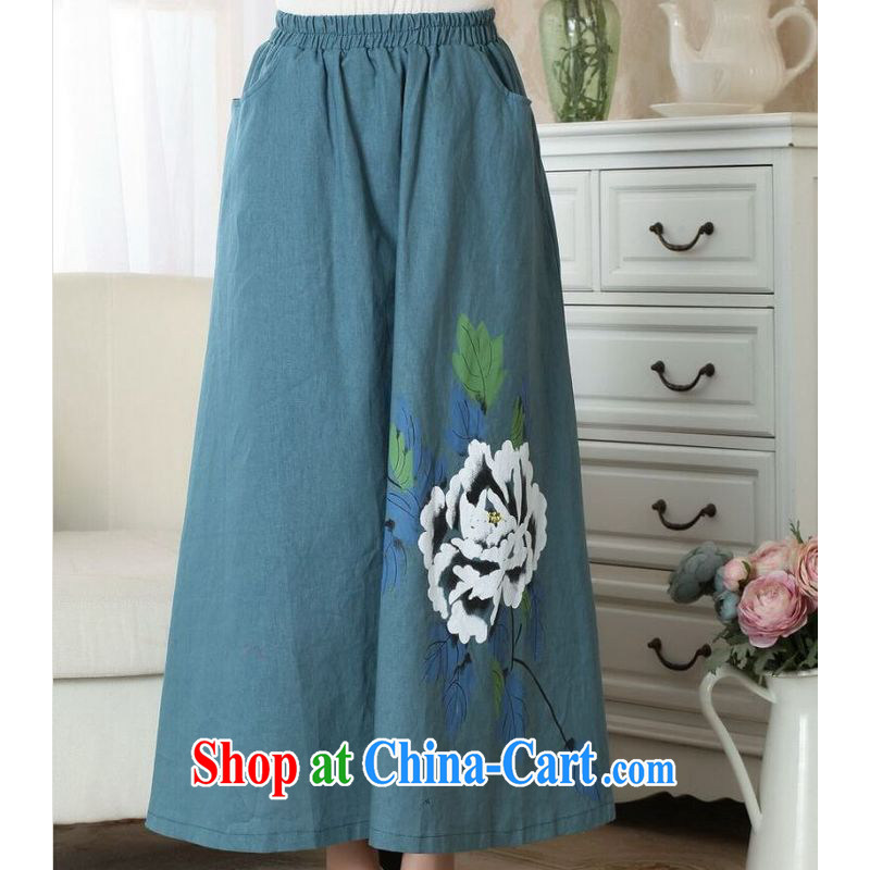 And Jing Ge female body skirt summer China wind retro plug-bag Elastic waist large female skirt P 0010 photo color M