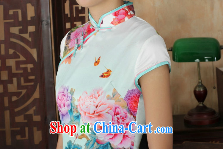 spend the summer with new female temperament Chinese qipao Chinese graphics thin beauty is hard, stamp duty for short cheongsam picture color 2 XL pictures, price, brand platters! Elections are good character, the national distribution, so why buy now enjoy more preferential! Health