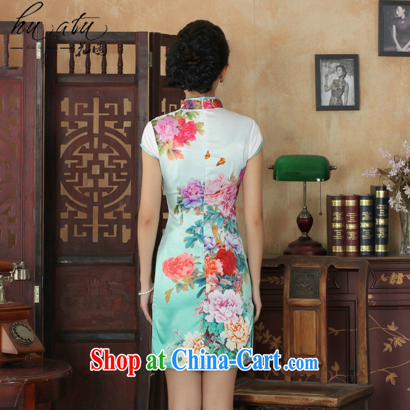 spend the summer with new female temperament Chinese qipao Chinese graphics thin beauty is a hard-pressed the stamp duty for short cheongsam picture color 2 XL, spend figure, shopping on the Internet