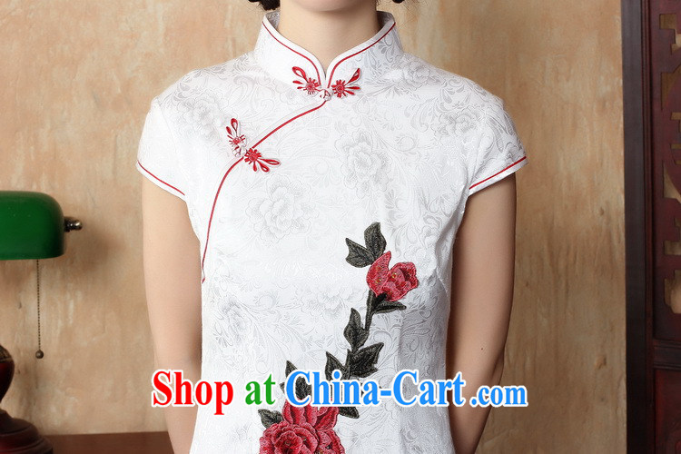 Bin Laden smoke China wind summer new embroidered Chinese, for improved cheongsam dress women's clothing graphics thin a tight cheongsam dress as shown color L pictures, price, brand platters! Elections are good character, the national distribution, so why buy now enjoy more preferential! Health