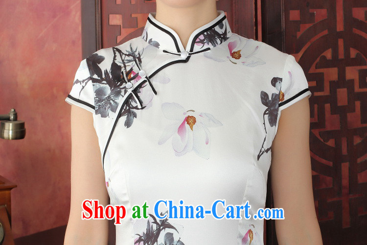 spend the summer outfit New female Chinese improved, leading boutique sauna Silk Cheongsam antique paintings Silk Cheongsam Chinese ink painting 2 XL pictures, price, brand platters! Elections are good character, the national distribution, so why buy now enjoy more preferential! Health