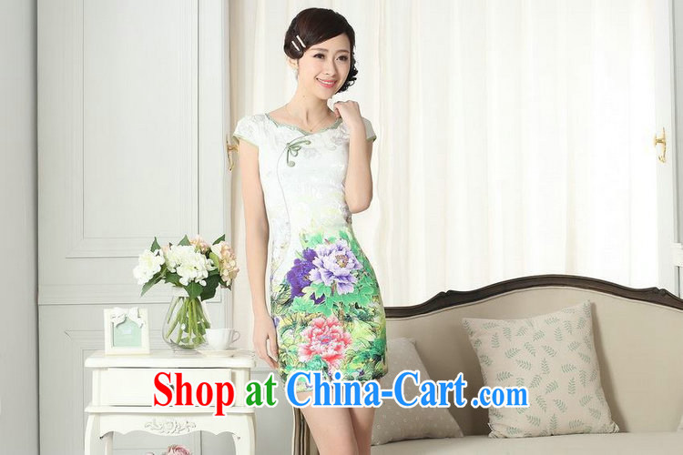 spend the summer new female temperament Chinese qipao elegant improved graphics thin beauty is a tight round-collar short cheongsam dress as shown color S pictures, price, brand platters! Elections are good character, the national distribution, so why buy now enjoy more preferential! Health
