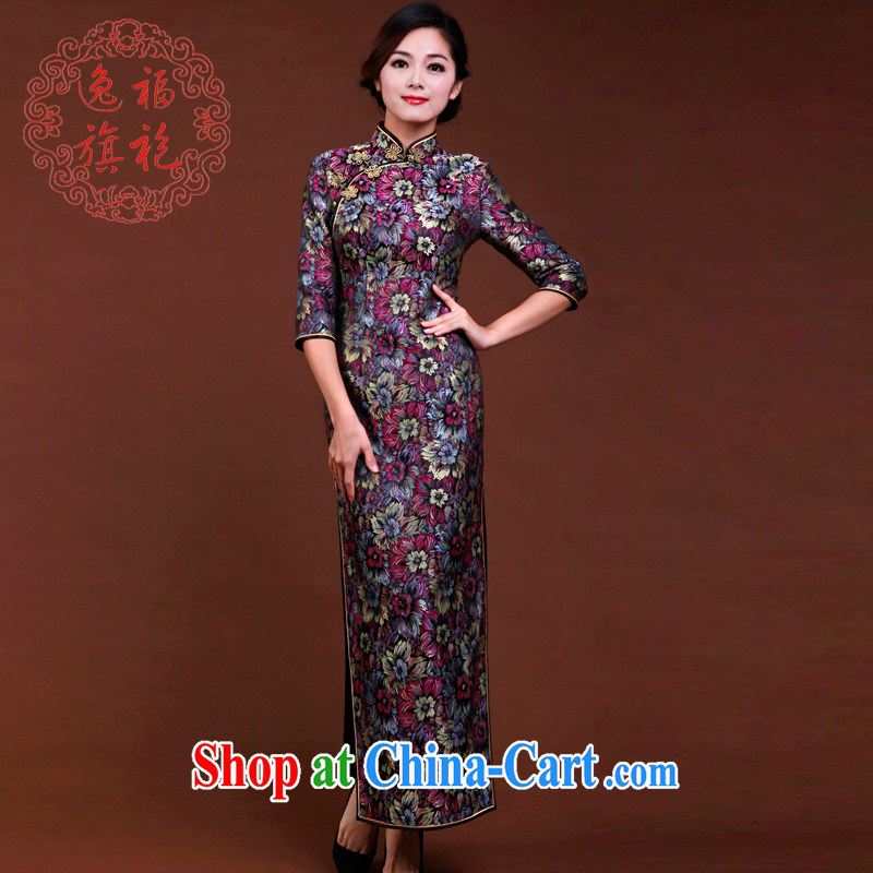 once and for all, high-end manual custom dresses winter clothes, long-sleeved cheongsam dress beauty daily retro dresses long suit tailored 10 day shipping