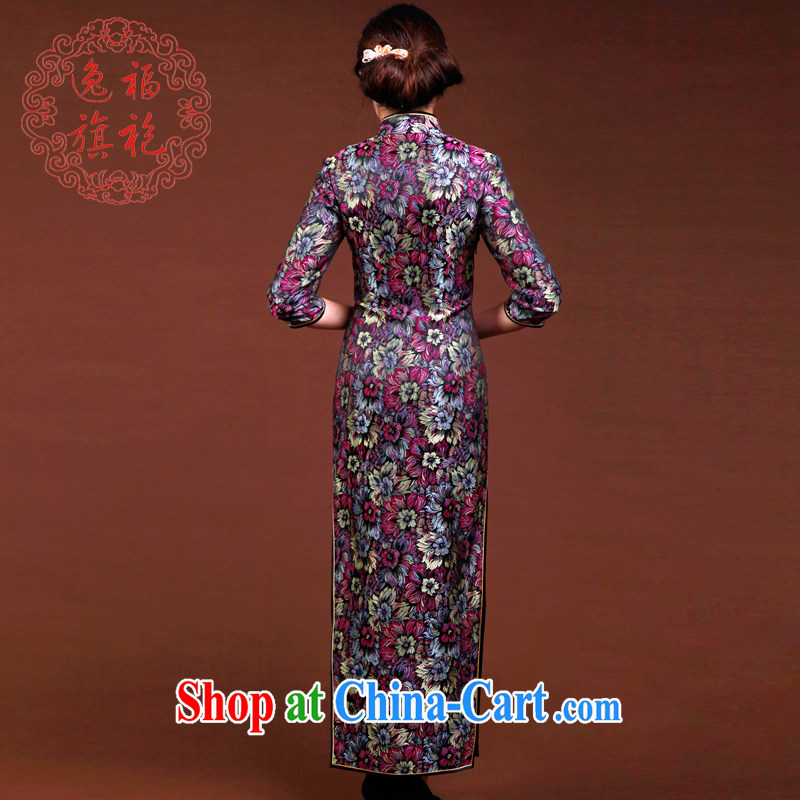 once and for all, high-end manual custom dresses winter clothes, long-sleeved cheongsam dress beauty daily retro dresses long suit tailored 10 Day Shipping, once and for all and well (EFU), and, on-line shopping