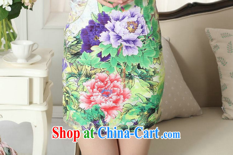 Dan smoke summer new female temperament Chinese qipao elegant improved graphics thin beauty is a tight round-collar short cheongsam dress such as the color 2 XL pictures, price, brand platters! Elections are good character, the national distribution, so why buy now enjoy more preferential! Health