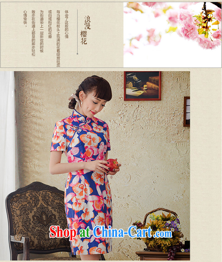 once and for all your proverbial hero flower Chinese stamp cheongsam dress improved stylish 2015 spring and summer new retro dresses dresses red 2 XL pictures, price, brand platters! Elections are good character, the national distribution, so why buy now enjoy more preferential! Health