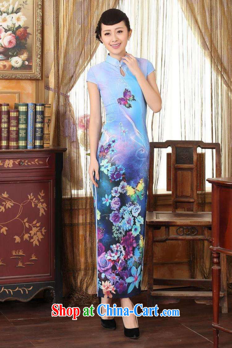 spend the summer new dress cheongsam Chinese improved, territorial waters drop short-sleeved cultivating long double long cheongsam dress 8 toner XL pictures, price, brand platters! Elections are good character, the national distribution, so why buy now enjoy more preferential! Health