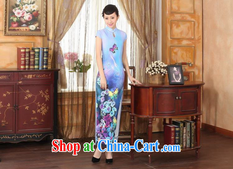 spend the summer new dress cheongsam Chinese improved, territorial waters drop short-sleeved cultivating long double long cheongsam dress 8 toner XL pictures, price, brand platters! Elections are good character, the national distribution, so why buy now enjoy more preferential! Health