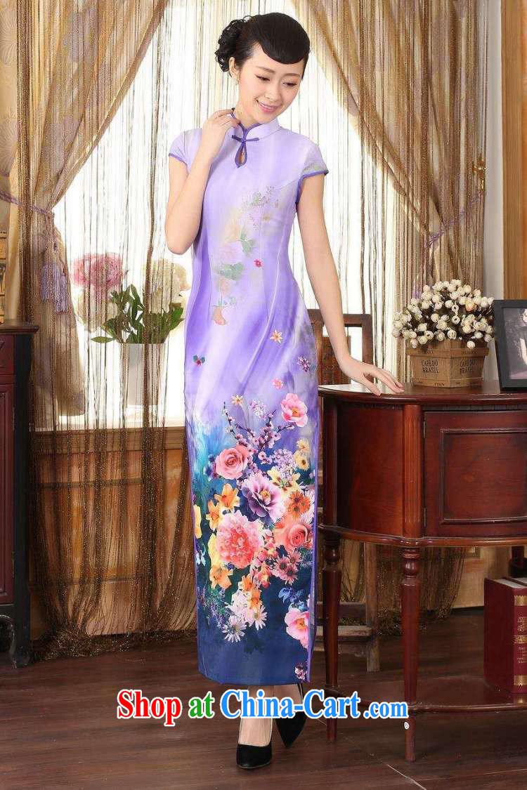 Dan smoke summer new dress qipao Chinese improved, territorial waters drop short-sleeved cultivating long double long cheongsam dress 8 pink 2 XL pictures, price, brand platters! Elections are good character, the national distribution, so why buy now enjoy more preferential! Health