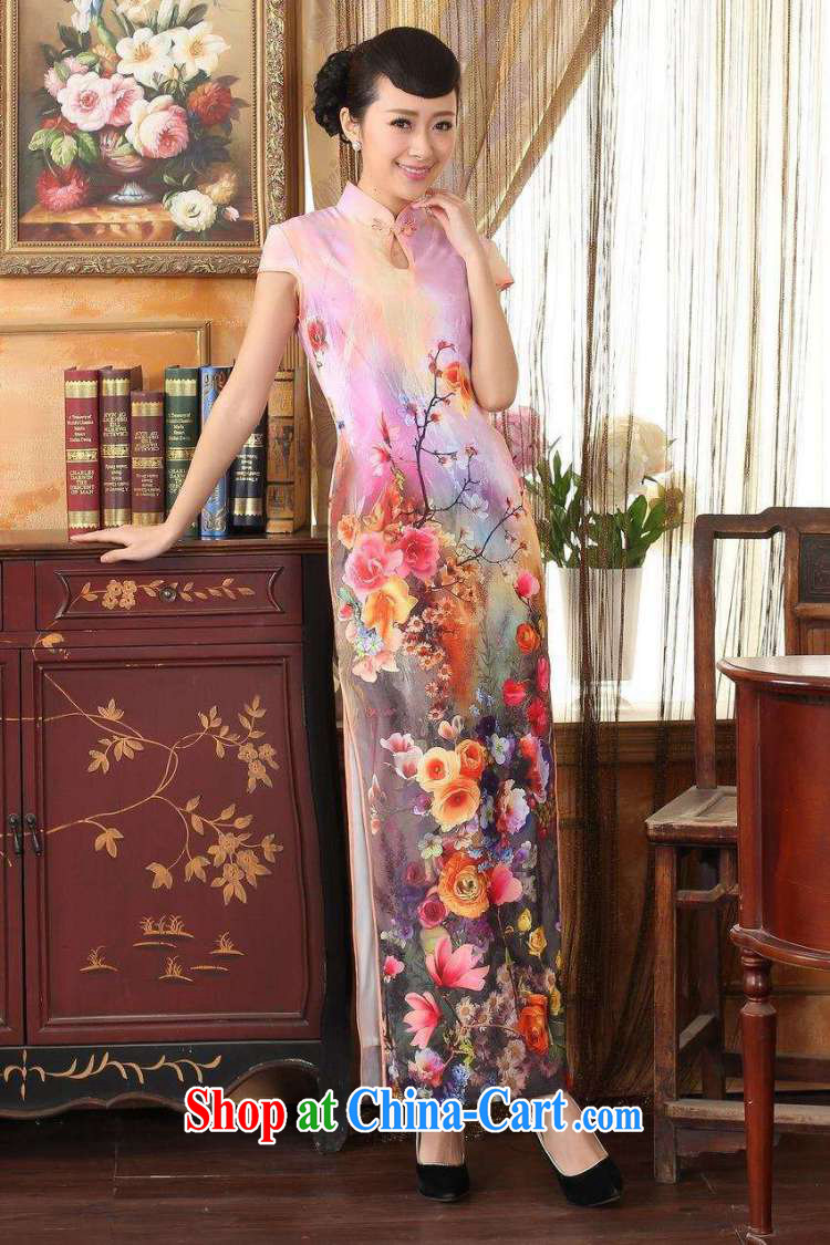 Dan smoke summer new dress qipao Chinese improved, territorial waters drop short-sleeved cultivating long double long cheongsam dress 8 pink 2 XL pictures, price, brand platters! Elections are good character, the national distribution, so why buy now enjoy more preferential! Health