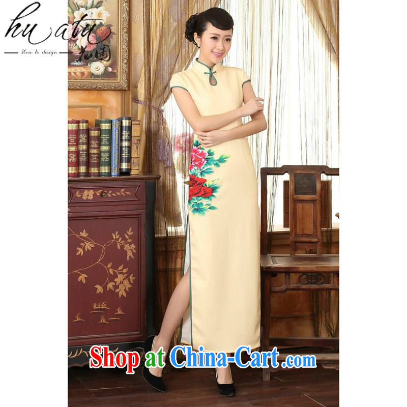 spend the summer wear cheongsam dress Chinese state-day Hong Kong cheongsam dress beauty graphics thin elegance dresses long dresses, such as the colors XL, spend figure, shopping on the Internet