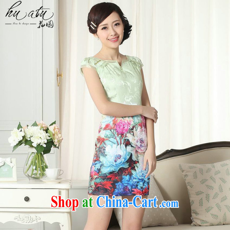 spend the summer new female elegance Chinese qipao with stamp duty improved graphics thin beauty short dresses such as the color 2 XL, figure, and, on-line shopping