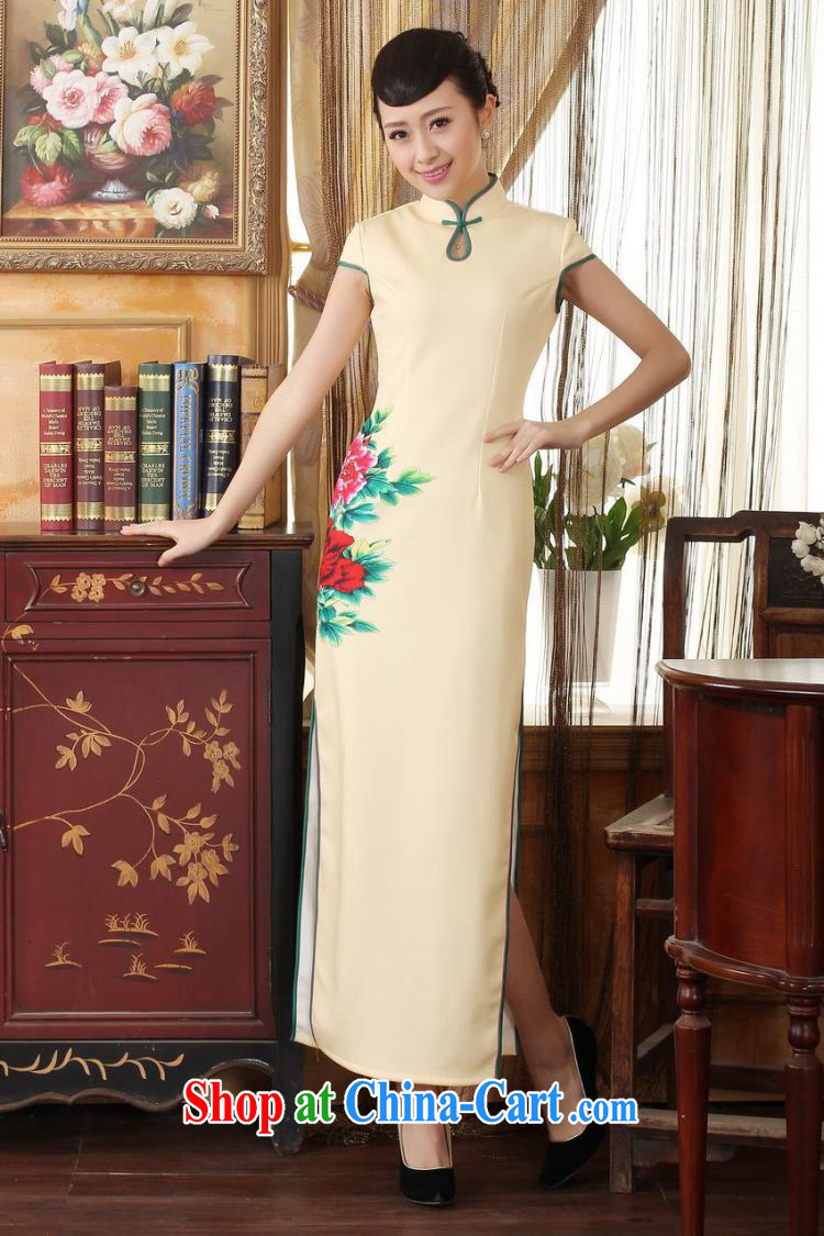 Bin Laden smoke-free summer cheongsam dress Chinese state-day Hong Kong cheongsam dress beauty graphics thin elegance dresses long dresses, such as the colors L pictures, price, brand platters! Elections are good character, the national distribution, so why buy now enjoy more preferential! Health
