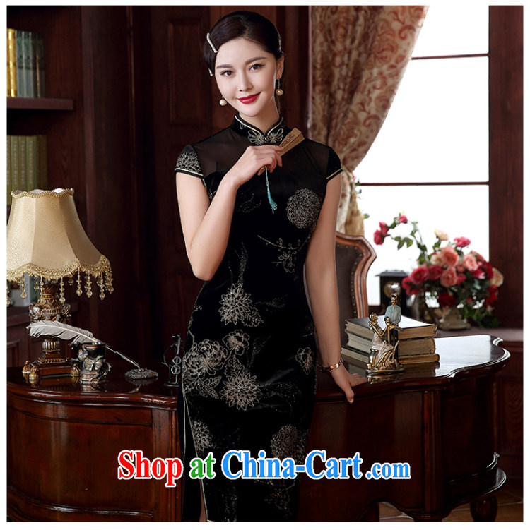 The CYD HO Kwun Tong' sponsors night 2015 spring/summer new hot silver aura cheongsam dress stylish improved retro dresses QD 5117 black XXXL pictures, price, brand platters! Elections are good character, the national distribution, so why buy now enjoy more preferential! Health