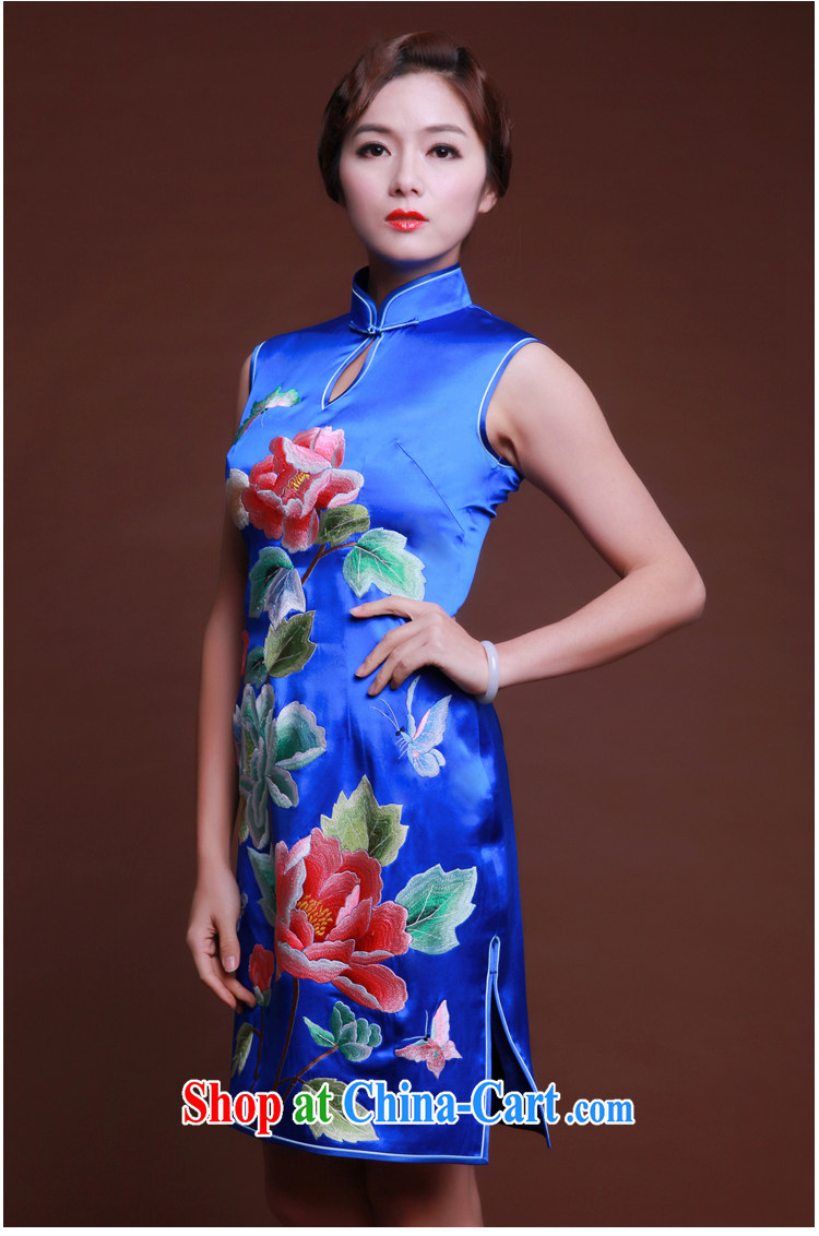 once and for all, 2015 new embroidery cheongsam dress royal blue heavy Silk Cheongsam short Chinese dinner dress advanced manually the royal blue tailored 20 Day Shipping pictures, price, brand platters! Elections are good character, the national distribution, so why buy now enjoy more preferential! Health