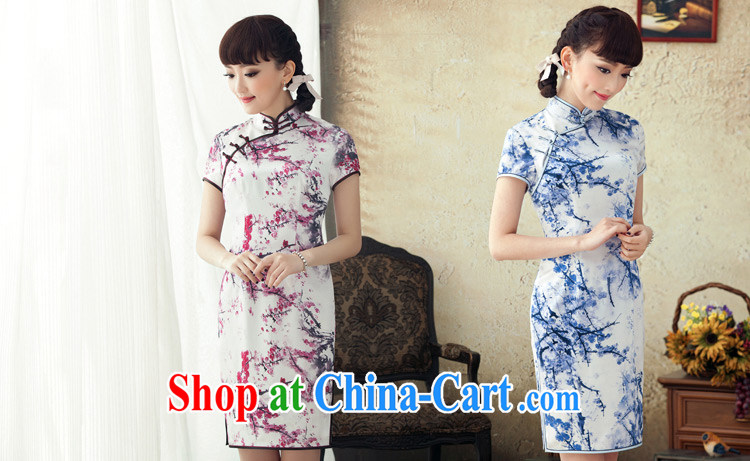 once and for all and fatally jealous MGM Studios 2015 spring and summer New Silk Cheongsam improved stylish sauna Silk Cheongsam dress retro blue L pictures, price, brand platters! Elections are good character, the national distribution, so why buy now enjoy more preferential! Health