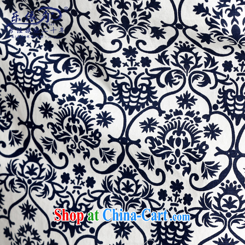 And, in accordance with spring loaded new outfit blue and white porcelain antique Ethnic Wind improved cheongsam dress daily retro 2015 blue and white porcelain color S, in accordance with (leyier), online shopping