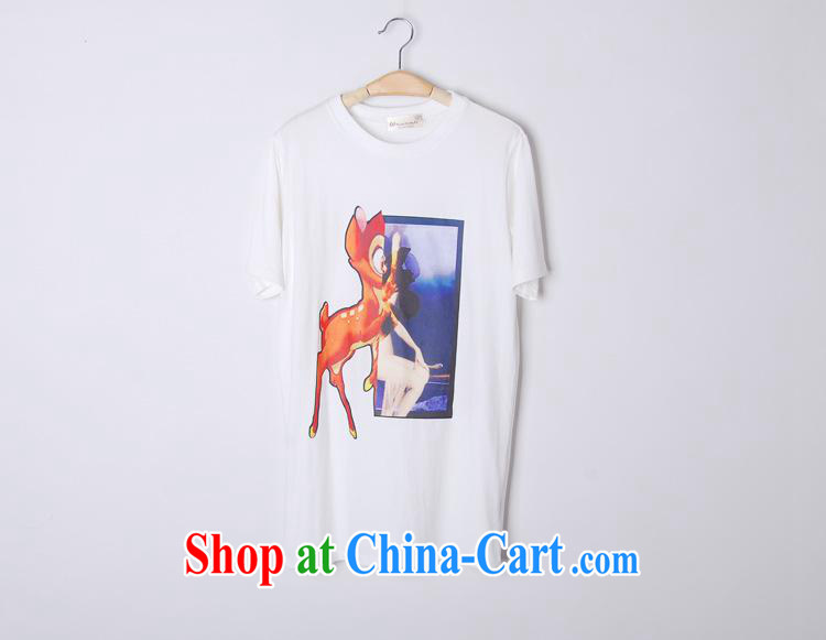 Ya-ting store 2014 summer new female stars from you, Kim Ji-hyun, with small deer stamp short sleeve shirt T 6126316 white are code pictures, price, brand platters! Elections are good character, the national distribution, so why buy now enjoy more preferential! Health