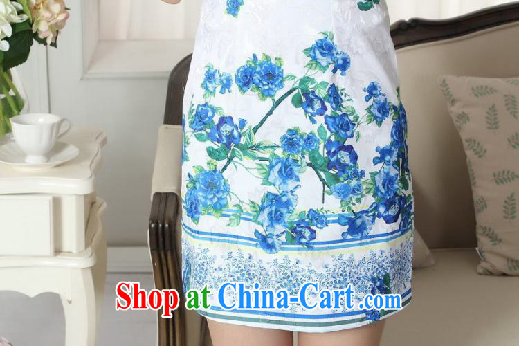 spend the summer dresses Women's clothes lady stylish jacquard cotton cultivating short cheongsam dress Chinese new improved cheongsam dress figure-color 2 XL pictures, price, brand platters! Elections are good character, the national distribution, so why buy now enjoy more preferential! Health