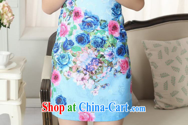 Take the female dresses summer lady stylish jacquard cotton cultivating short cheongsam dress daily new improved cheongsam dress 1 2 XL pictures, price, brand platters! Elections are good character, the national distribution, so why buy now enjoy more preferential! Health
