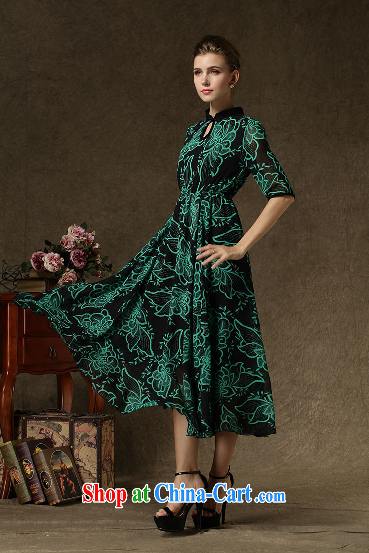 Clearly, her 2015 new real-time a lady fall and winter improved cheongsam, large retro skirt Ethnic Wind dress green XL pictures, price, brand platters! Elections are good character, the national distribution, so why buy now enjoy more preferential! Health
