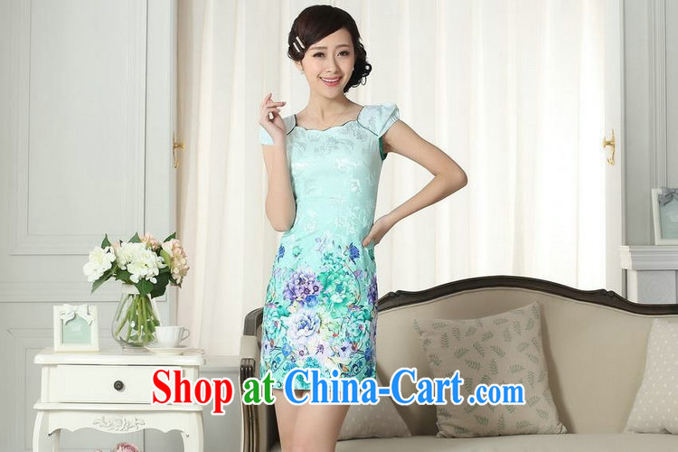Bin Laden smoke summer new lady fashion jacquard cotton cultivation video thin short cheongsam dress improved cheongsam dress stamp duty as the color 2 XL pictures, price, brand platters! Elections are good character, the national distribution, so why buy now enjoy more preferential! Health