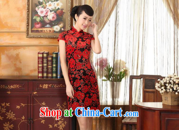 spend the summer cheongsam dress new Chinese improved, for stretch the wool stylish classic retro short-sleeved short cheongsam red 2 XL pictures, price, brand platters! Elections are good character, the national distribution, so why buy now enjoy more preferential! Health