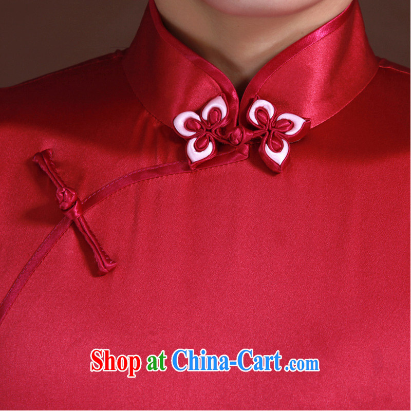 once and for all, the red embroidery cheongsam heavy silk long cheongsam embroidered butterfly peony flower handmade custom, the red tailored 20 Day Shipping, once and for all (EFU), and shopping on the Internet