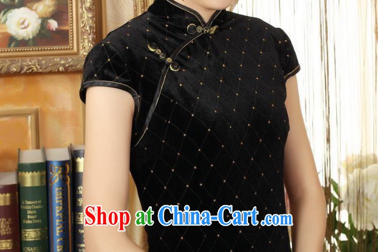 Take the Chinese qipao summer new girls improved the collar and elegant stretch the wool stylish classic short-sleeved short cheongsam black XL pictures, price, brand platters! Elections are good character, the national distribution, so why buy now enjoy more preferential! Health