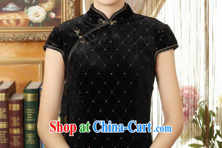 Take the Chinese qipao summer new girls improved the collar and elegant stretch the wool stylish classic short-sleeved short cheongsam black XL pictures, price, brand platters! Elections are good character, the national distribution, so why buy now enjoy more preferential! Health