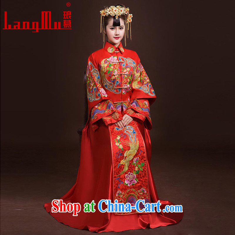 Luang Prabang in 2015 show reel Service Bridal Chinese wedding dresses use Phoenix Chinese bows serving red outfit Sau kimono L