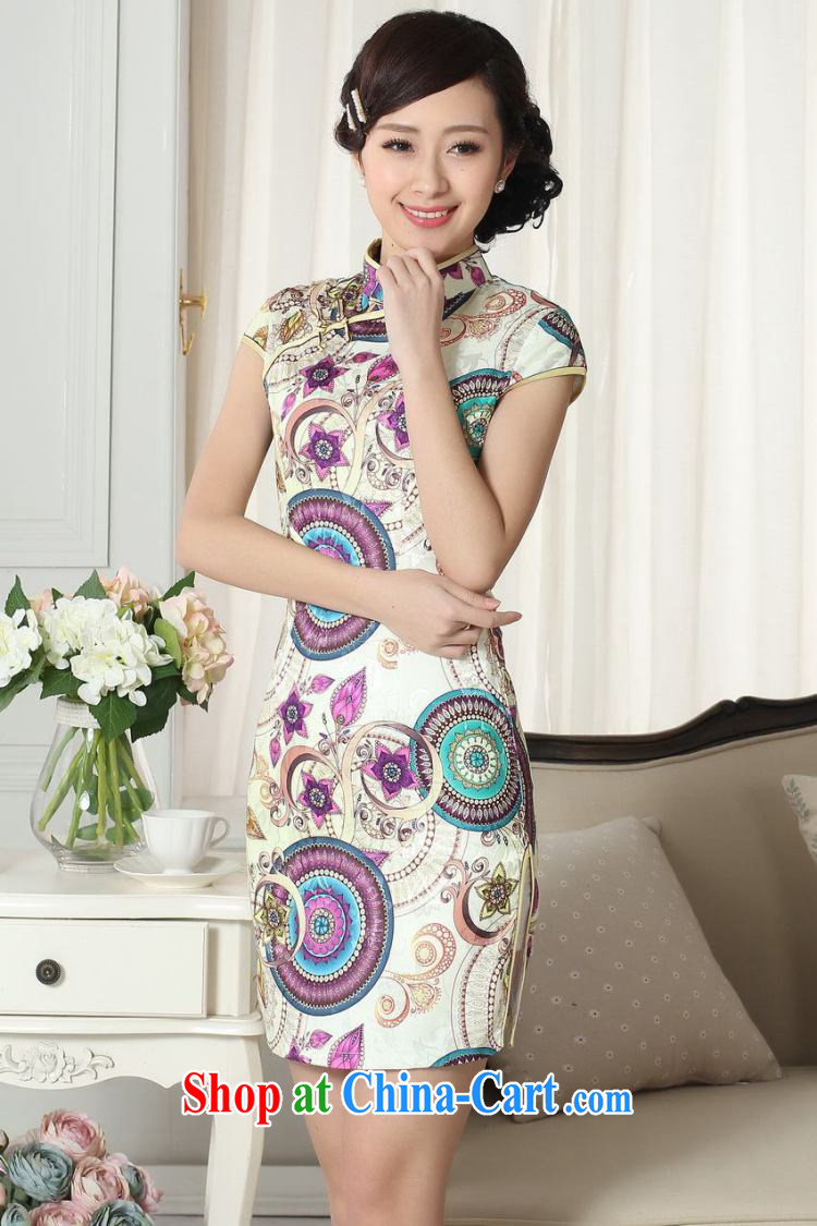 Take the improved retro dresses and stylish summer jacquard cotton cultivating everyday dresses skirts female new Chinese, Traditional costumes for dress as shown color 2 XL pictures, price, brand platters! Elections are good character, the national distribution, so why buy now enjoy more preferential! Health