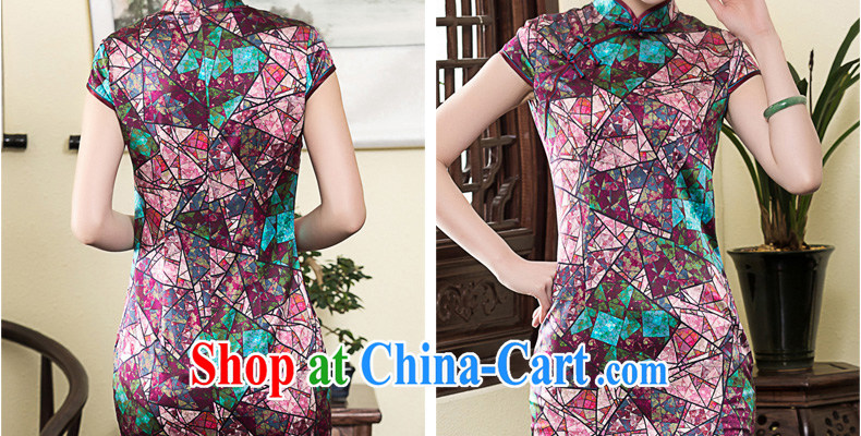 Yin Yue seal 2015 spring and summer, diamond heavy Silk Cheongsam dress improved cultivating retro sauna silk dress cheongsam picture color XXL pictures, price, brand platters! Elections are good character, the national distribution, so why buy now enjoy more preferential! Health