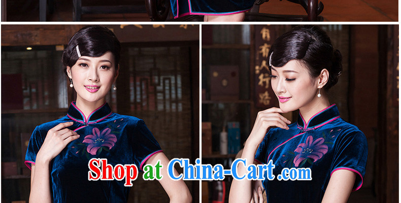 Yin Yue seal 2015 spring and summer new wool hand-painted improved cheongsam Korea Daily retro upscale cheongsam dress wine red in mind XXL pictures, price, brand platters! Elections are good character, the national distribution, so why buy now enjoy more preferential! Health