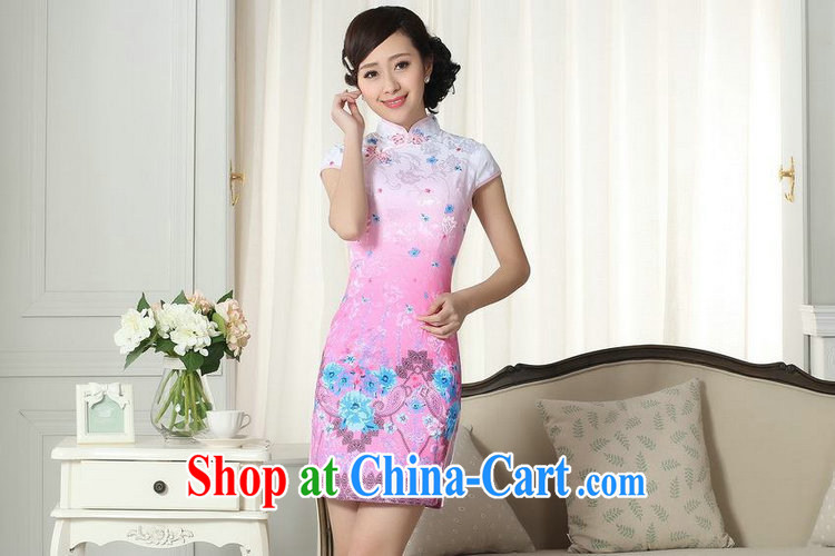 spend the summer with new female lady stylish jacquard cotton cultivating short cheongsam dress, new Chinese, dresses for wedding dresses such as the color L pictures, price, brand platters! Elections are good character, the national distribution, so why buy now enjoy more preferential! Health