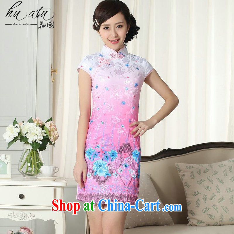 spend the summer with new female lady stylish jacquard cotton cultivating short cheongsam dress new Chinese, for goods such as dress the color L, spend figure, and, shopping on the Internet
