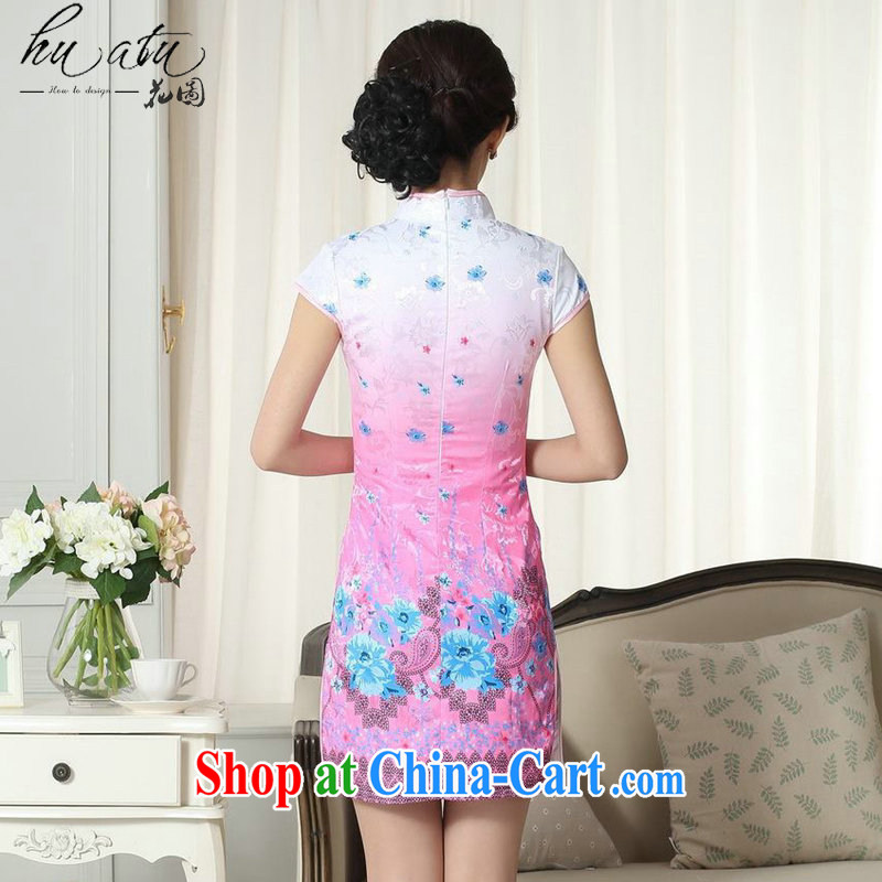 spend the summer with new female lady stylish jacquard cotton cultivating short cheongsam dress new Chinese, for goods such as dress the color L, spend figure, and, shopping on the Internet