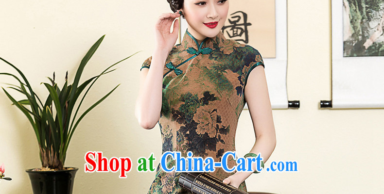 Seal 2015 Yin Yue Hong Kong cloud yarn long, improved cheongsam retro elegant silk short-sleeved summer dress picture color L pre-sale 15 days pictures, price, brand platters! Elections are good character, the national distribution, so why buy now enjoy more preferential! Health