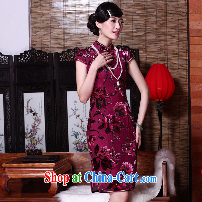 Yin Yue seal 2015 spring and summer new cheongsam dress really wool beauty graphics thin retro Republic Day dresses elegant picture color XL pre-sale 20 days, seal Yin Yue, shopping on the Internet