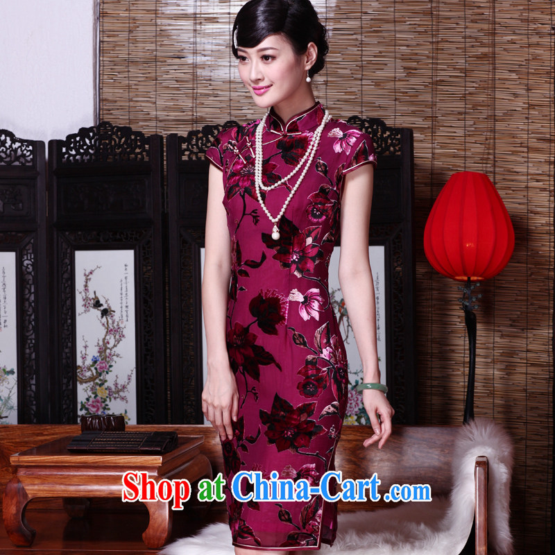 Yin Yue seal 2015 spring and summer new cheongsam dress really wool beauty graphics thin retro Republic Day dresses elegant picture color XL pre-sale 20 days, seal Yin Yue, shopping on the Internet