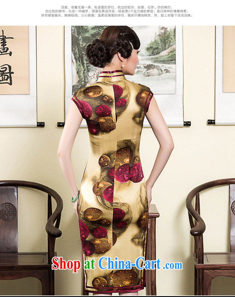 Yin Yue seal original silk, long, Retro, elegant qipao sauna silk summer style everyday dress skirt picture color L pictures, price, brand platters! Elections are good character, the national distribution, so why buy now enjoy more preferential! Health