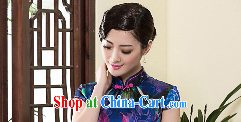 Yin Yue seal 2015 New Silk daily improved cheongsam name Yuan National Annual Meeting banquet retro elegant qipao dress picture color XL pictures, price, brand platters! Elections are good character, the national distribution, so why buy now enjoy more preferential! Health