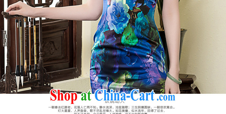 Yin Yue seal 2015 New Silk daily improved cheongsam name Yuan National Annual Meeting banquet retro elegant qipao dress picture color XL pictures, price, brand platters! Elections are good character, the national distribution, so why buy now enjoy more preferential! Health