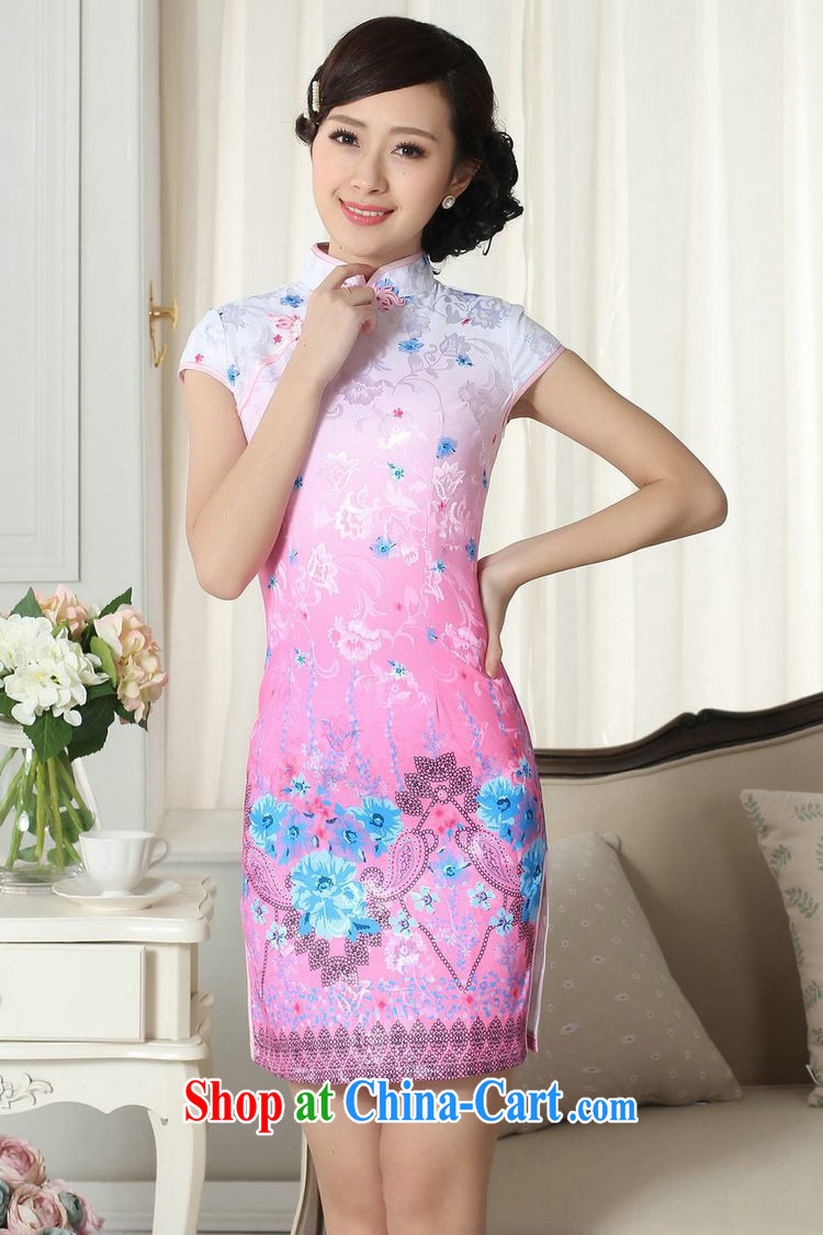 Bin Laden smoke-free summer new female lady stylish jacquard cotton cultivating short cheongsam dress new Chinese, dresses for wedding dresses such as the color 2 XL pictures, price, brand platters! Elections are good character, the national distribution, so why buy now enjoy more preferential! Health