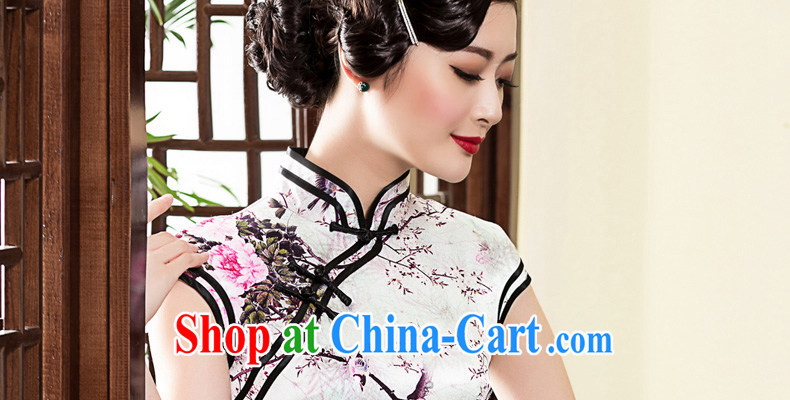 Yin Yue seal 2015 spring and summer new high-end heavy Silk Cheongsam elegant stamp sauna silk-dress outfit picture color XL pictures, price, brand platters! Elections are good character, the national distribution, so why buy now enjoy more preferential! Health