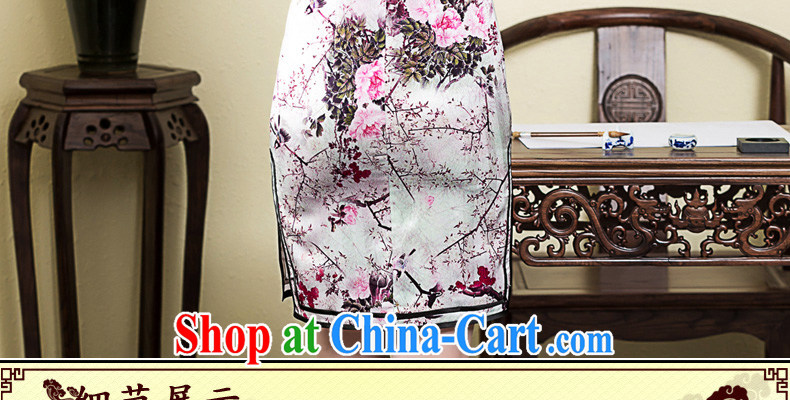 Yin Yue seal 2015 spring and summer new high-end heavy Silk Cheongsam elegant stamp sauna silk-dress outfit picture color XL pictures, price, brand platters! Elections are good character, the national distribution, so why buy now enjoy more preferential! Health