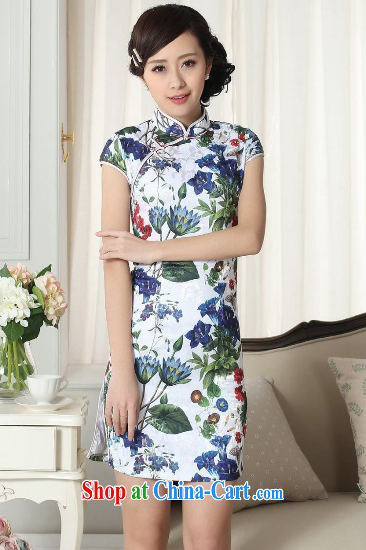 Dan smoke summer new female lady stylish jacquard cotton cultivating short qipao group, for a tight Chinese qipao gown D 0285 2 XL pictures, price, brand platters! Elections are good character, the national distribution, so why buy now enjoy more preferential! Health