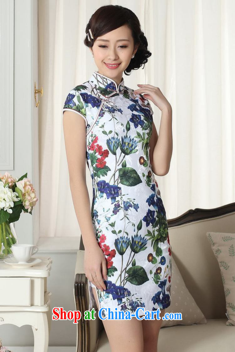 Dan smoke summer new female lady stylish jacquard cotton cultivating short qipao group, for a tight Chinese qipao gown D 0285 2 XL pictures, price, brand platters! Elections are good character, the national distribution, so why buy now enjoy more preferential! Health