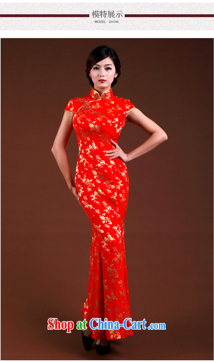 once and for all, Autumn new cheongsam silk crowsfoot, dresses red bridal with toast serving Chinese Dress red tailored 10 day shipping pictures, price, brand platters! Elections are good character, the national distribution, so why buy now enjoy more preferential! Health